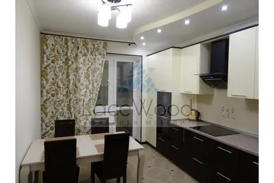 Изображение кухни в панельном доме с каменной стеной