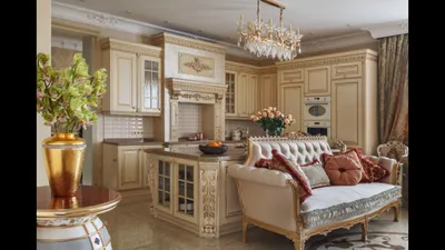 Дизайн кухни с барной стойкой и красивым освещением: фото