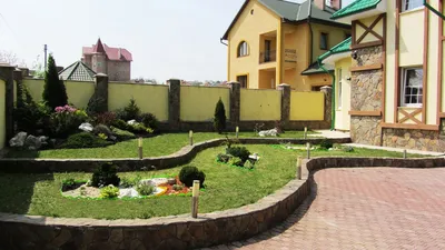 Современный дизайн ландшафта для дома на фото
