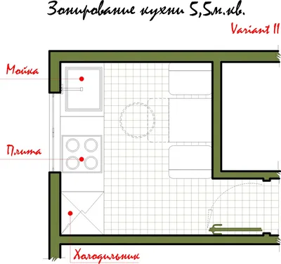 Минимализм и лаконизм на кухне 4 кв м