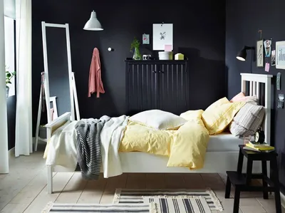 Идеи для дизайна маленькой спальни: фото от IKEA