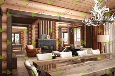 Красивый дизайн старинного деревянного дома
