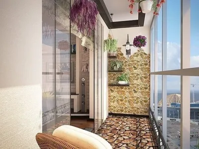 Дизайн застекленного балкона фото