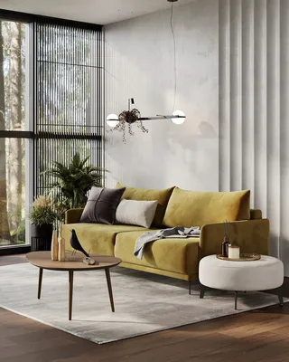 Полукруглый дизайнерский диван для гостиной Apriori L из натурального  дерева в стиле модерн - Мир Мебели России
