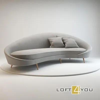 Двухместный дизайнерский комбинированный диван Armando 1702 BREEZE  DECORATION | Breeze Decoration