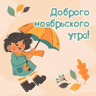 Доброе ноябрьское утро | Доброе утро, Радость, Удача