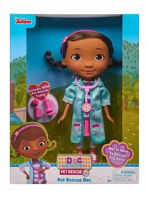 Кукла Доктор Плюшева 30 см в розовом халате - Doc McStuffins, Just play -  купить в Москве с доставкой по России