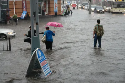 Сильный дождь затопил улицы города (фото, видео) - vtomske.ru