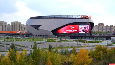 G-Drive Arena is an ice arena in the city of Omsk. It was built on the site  of the Omsk Arena. Home for the Avangard hockey club Stock Photo - Alamy