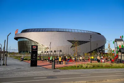 G-Drive Arena is an ice arena in the city of Omsk. It was built on the site  of the Omsk Arena. Home for the Avangard hockey club Stock Photo - Alamy