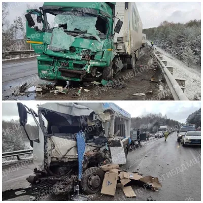 Водитель грузовика Mercedes погиб в ДТП на трассе М-5 возле Юрюзани в Челябинской  области - 4 июля 2023 - 74.ru