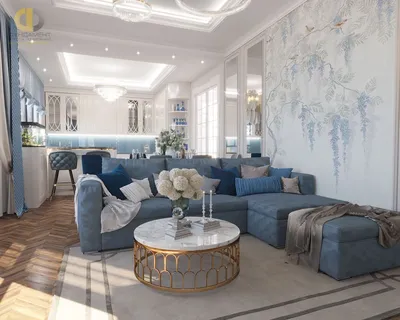Дизайн гостиной с двумя диванами - 74 фото