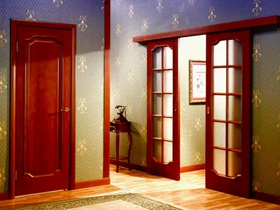 Глухие белые межкомнатные двери в интерьере