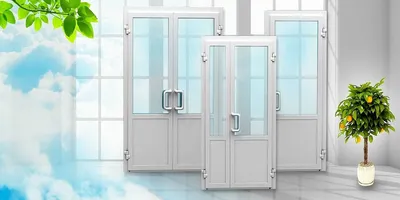 Входные двери ПВХ с безымпостным штульповым открыванием