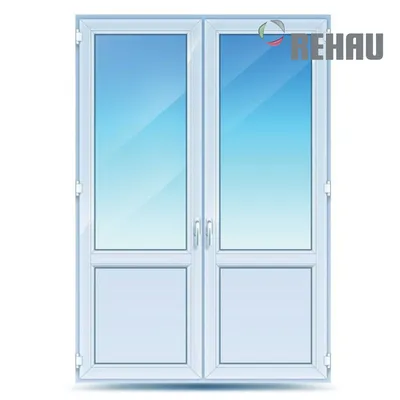 Двустворчатая пластиковая дверь Рехау (Rehau) — цена в Краматорске,  Славянск, Константиновка; Заказать установку в МастерПласт