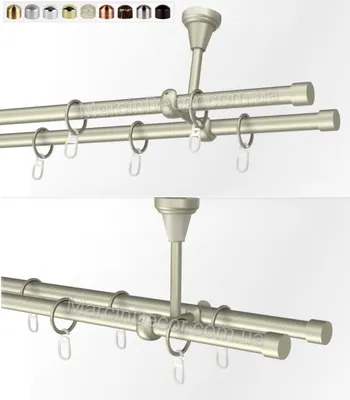 Бюджетный карниз для двойных римских штор