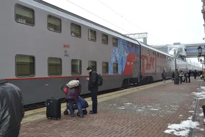 Обзор двухэтажного поезда Поезд 023Г/024М Казань-Москва.