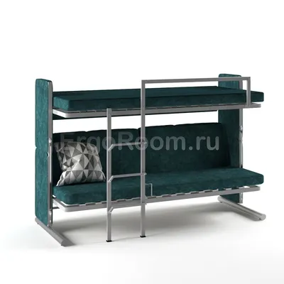 Металлическая двухъярусная кровать-диван Троя - RJ мебель