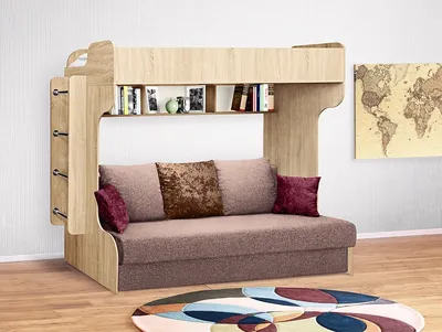 Двухъярусная Кровать с Диваном Недорого в Интернет-магазине | Ами Мебель