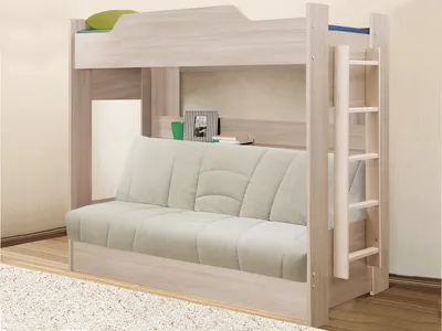 Купить двухъярусную кровать 2-х ярусная с диван-кроватью (Боннель) в Москве  по цене 35 290 рублей в интернет-магазине ЛегкоМаркет