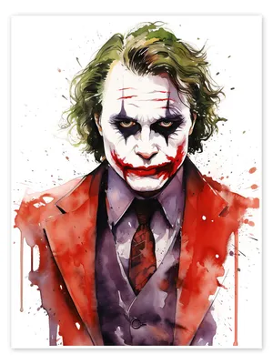 Joker Watercolour print by 2ToastDesign | Posterlounge