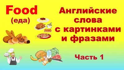 Продукты на английском для детей | Скачать карточки