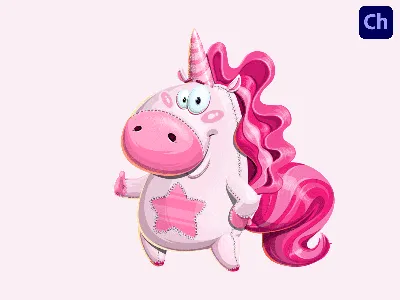 Cute baby unicorn cartoon jumping Royalty Free Vector Image