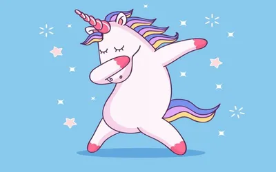 Cartoon Unicorn | A graceful vector ballet illustration