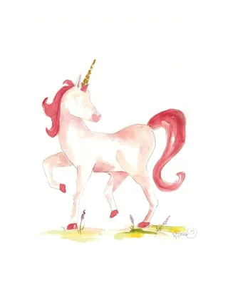 Unicorn head cartoon colored clipart Royalty Free Vector