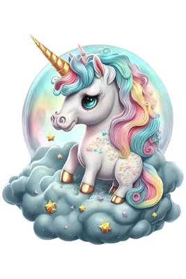 Unicorn. Единорог. PNG. | Алмазная вышивка, Единорожье искусство,  Иллюстрации единорогов