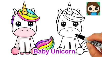 Cute magical unicorn head cartoon Royalty Free Vector Image