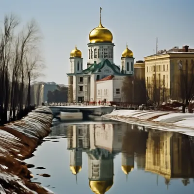 Картина Весна в Екатеринбурге, художник Дмитрий Васильев