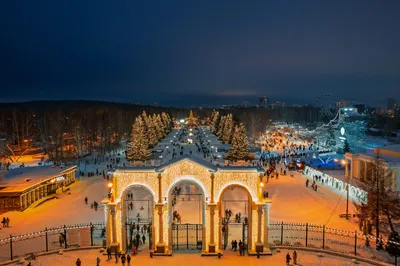 Зимний Екатеринбург с высоты. Январь 2018.