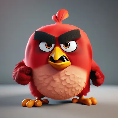 Angry Birds Красная круглая злая …» — создано в Шедевруме