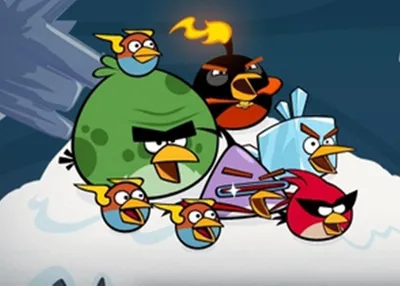 Виниловая наклейка \"Жёлтая птица Angry Birds\"