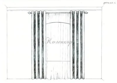 Эскиз штор в графике - Фрилансер Дарья Солдатенкова soldaria - Портфолио -  Работа #4264917