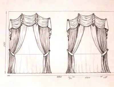 Эскизы штор и покрывал Салона штор \"Маркиза\" г. Череповец.
