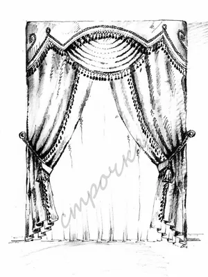 Авторские эскизы дизайна штор
