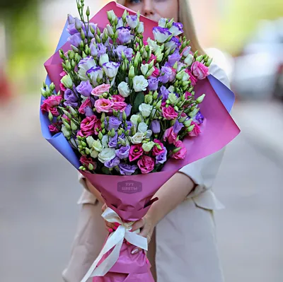 Букет из сиреневой эустомы - заказать доставку цветов в Москве от Leto  Flowers