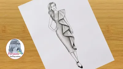 Pencil sketch of a girl with Fashion Dress - step by step || How to draw  Fashion Girl - YouTube