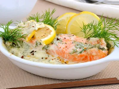 Филе красной рыбы с горчицей и сливками в духовке рецепт с фото - 1000.menu