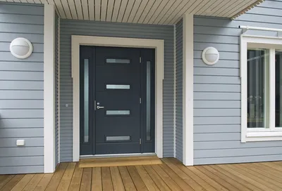 Теплая финская входная дверь SWEDOOR by Jeld-Wen Basic B0050, белая -  лучшая цена со склада в Санкт-Петербурге