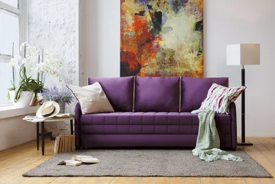 Фиолетовый диван в интерьере. Сиреневый диван в интерьере. – Статьи  Anderssen