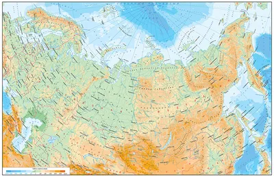 Физическая карта России: реки, горы и моря