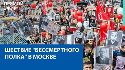 Свыше 1 млн человек прошли в «Бессмертном полку» в Москве - Ведомости