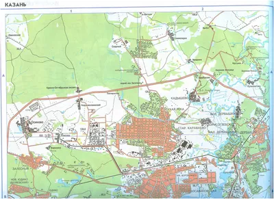 Карта города Казань — столица Республики Татарстан. Карта г. Казани и  пригорода | RUS Maps | Все карты России в одном месте