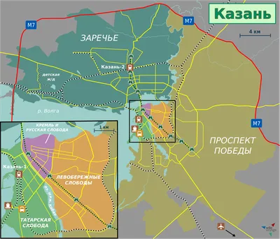 Файл:Travel map of Kazan (Wikivoyage style).png — Путеводитель Викигид  Wikivoyage