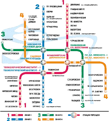 Метро Санкт-Петербурга - схема метрополитена, стоимость проезда, история  строительства