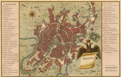 Старая карта Москвы конца 18 века (1783 год) — Портулан