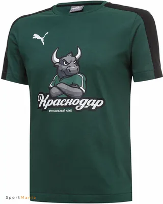 75241501 Футболка Puma Tee ФК Краснодар 2017/2018 зеленый, черный мужчины  цвет зеленый, черный